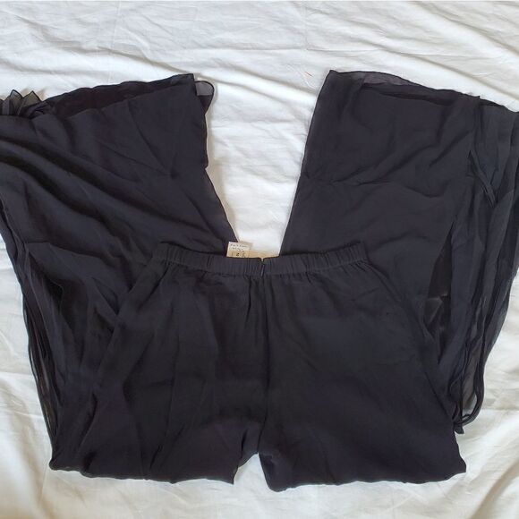 St. John Evening Georgette Silk Flare Pants Size 2 - Picture 6 of 12